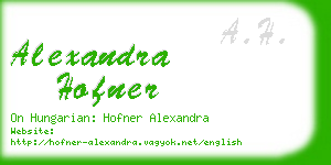 alexandra hofner business card